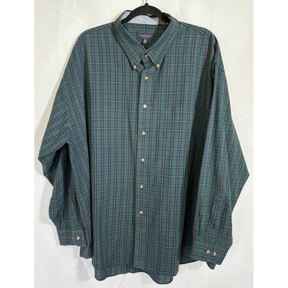 Van Heusen Shirt Size 2XL Long Sleeve Plaid Button Down Collar - Picture 1 of 8